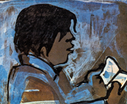 Boy Reading by Rini Tempelton